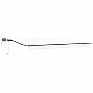 vidaXL Ausziehbare Markise Wei&szlig; 400 x 300 cm Stoff und Aluminium