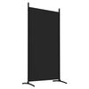 vidaXL 4-tlg. Paravent Schwarz 346x180 cm Stoff