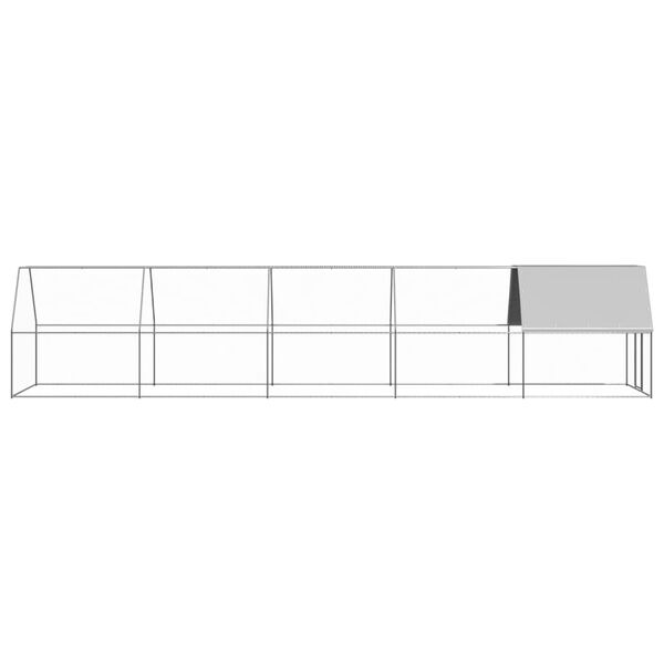 vidaXL Outdoor-H&uuml;hnerk&auml;fig 2x10x2 m Verzinkter Stahl