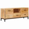 vidaXL TV-St&auml;nder Braun 110 x 30 x 46 cm Massivholz Mango