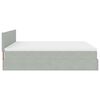 vidaXL Ottoman-Bett mit Matratzen Hellgrau 200x200 cm Samt