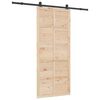 vidaXL Schiebet&uuml;r Natur 100 x 208 cm Massives Kiefernholz