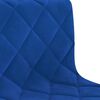 vidaXL Esszimmerst&uuml;hle 2 Stk. Drehbar Blau Samt