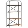 vidaXL B&uuml;cherregal 4 Ebenen 80 x 30 x 146 cm Holzwerkstoff Altholz