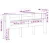 vidaXL Kopfteil Schrank Altholz 220 x 18,5 x 102,5 cm Holzwerkstoff