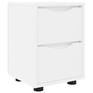 vidaXL Nachttisch mit Schubladen Wei&szlig; 30,5 x 30 x 43 cm Holzwerkstoff