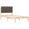 vidaXL Bettgestell mit gepolstertem Kopfteil Taupe 80 x 200 cm