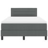 vidaXL Boxspringbett mit Matratze Dunkelgrau 120 x 200 cm Stoff