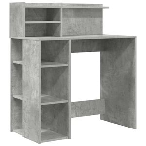 vidaXL Schreibtisch Beton Grau Holzwerkstoff 90 x 48 x 101,5 cm