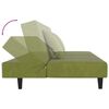 vidaXL Schlafsofa 2-Sitzer mit 2 Kissen und Fu&szlig;hocker Hellgr&uuml;n Samt