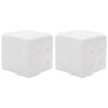 vidaXL Pouf 2 Stk. Wei&szlig; 30x30x30 cm Kunstleder