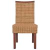 vidaXL Esszimmerst&uuml;hle 2 Stk. Braun Nat&uuml;rliches Rattan