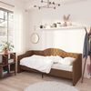 vidaXL Tagesbett mit Matratze USB Braun Stoff 90x200 cm