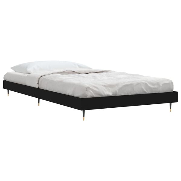 vidaXL Bettgestell Schwarz 90x200 cm Holzwerkstoff