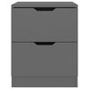 vidaXL Nachttisch Grau 40x40x50 cm Spanplatte