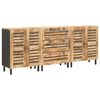 vidaXL Stauraumschr&auml;nke 3 Stk. 180 x 33 x 75 cm Massivholz Mango Natur