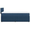 vidaXL Boxspringbett mit Matratze Blau 90x200 cm Stoff