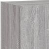 vidaXL 5-tlg. Wohnwand mit LED-Beleuchtung Grau Sonoma Holzwerkstoff