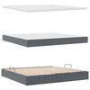 vidaXL Bett mit Stauraum und LED mit LED Dunkelgrau 200 x 200 cm Samt