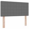 vidaXL LED Boxspringbett Hellgrau und Wei&szlig; 80 x 200 cm Cordstoff