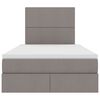 vidaXL Aufbewahrungsbett mit Matratze Taupe 120 x 200 cm Polyester
