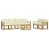 vidaXL Outdoor-Sofagarnitur 7 stk. Wei&szlig; und Creme