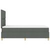 vidaXL LED Boxspringbett mit Matratze Dunkelgrau 120 x 190 cm Stoff