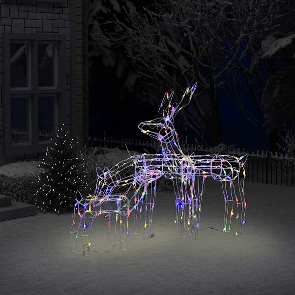 vidaXL 3-tlg. LED-Rentiere Set Weihnachtsdeko 229 LEDs