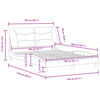 vidaXL Bettgestell ohne Matratze "Hvar" Dunkelgrau 140x200 cm Stoff