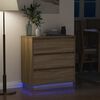 vidaXL Nachttisch Sonoma-Eiche 71 x 34,5 x 75 cm Holzwerkstoff
