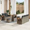 vidaXL Gartensofa-set mit Kissen 8 pcs Grau