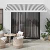 vidaXL Markise Einziehbar Anthrazit & Wei&szlig; 3,5x2,5 m Stoff & Aluminium