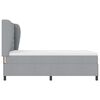 vidaXL Boxspringbett mit Matratze Hellgrau 140 x 190 cm Stoff