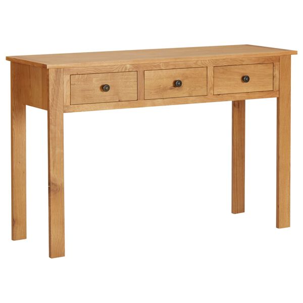 vidaXL Schminktisch 118x40x77 cm Eiche Massivholz