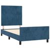 vidaXL Bettgestell ohne Matratze Dunkelblau 100x200 cm Samt
