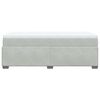 vidaXL Boxspringbett mit Matratze Hellgrau 90x190 cm Samt