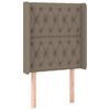 vidaXL Boxspringbett mit Matratze & LED Taupe 80x200 cm Stoff