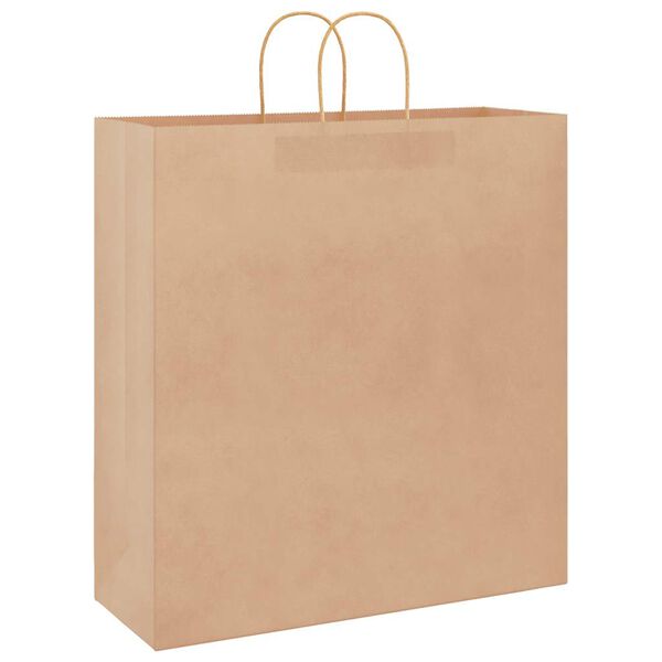 vidaXL Papiertragetaschen 50 Stk. mit Henkeln Braun 45x17x48 cm
