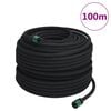 vidaXL Tropfschlauch Schwarz 0,6" 100 m Gummi