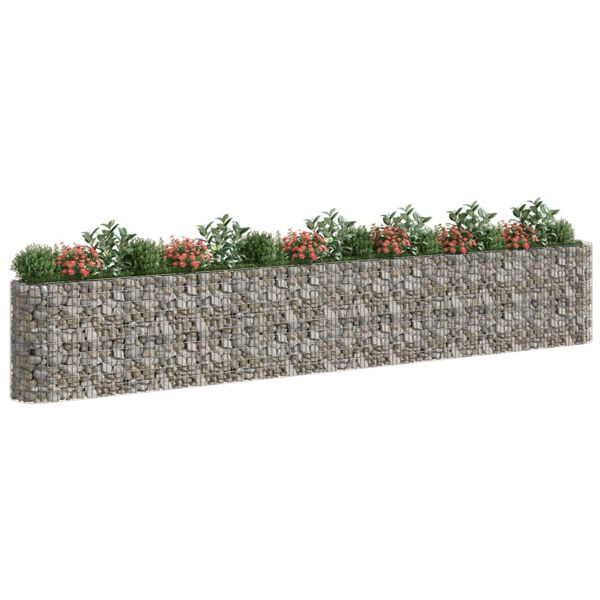 vidaXL Gabionen-Hochbeet Verzinktes Eisen 610x50x100 cm