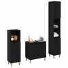 vidaXL Badezimmerm&ouml;bel-Set Wandmontiert 3 pcs Schwarz Eichen-Optik