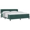 vidaXL Boxspringbett mit Matratze Dunkelgr&uuml;n 180 x 200 cm Samt