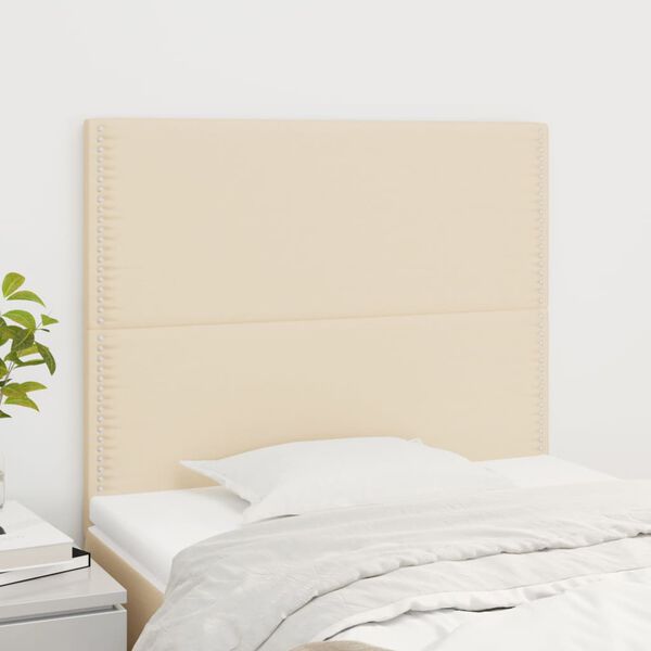 vidaXL Kopfteil Creme 80x5x118/128 cm Stoff