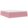 vidaXL Aufbewahrungsbett mit Matratze Rosa 160 x 200 cm Samt