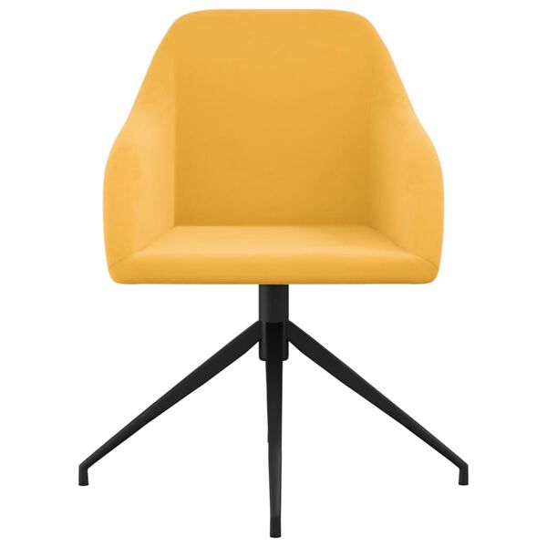 vidaXL Esszimmerst&uuml;hle 2 Stk. Senfgelb Samt