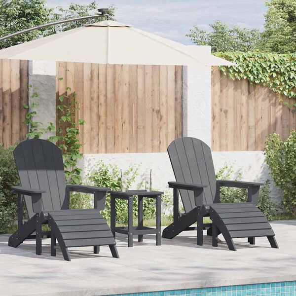 vidaXL Gartenstuhl 2 pcs Hellgrau 83 x 74 x 92 cm Polyethylen