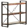 vidaXL B&uuml;cherregal 3 F&auml;cher 90x30x80 cm Altholz Massiv