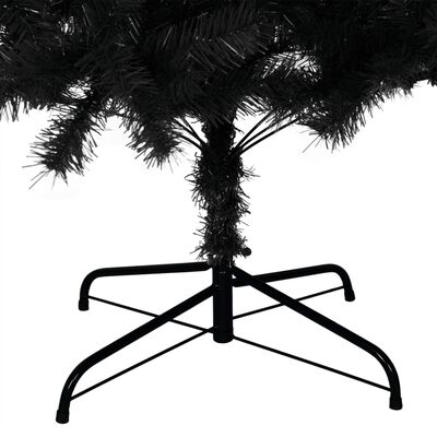 vidaXL Künstlicher Weihnachtsbaum mit Ständer Schwarz 210 cm PVC