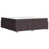 vidaXL Bettrahmen mit Matratze Dunkelbraun 200 x 200 cm Stoff