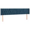 vidaXL LED Kopfteil Dunkelblau 203x16x78/88 cm Samt
